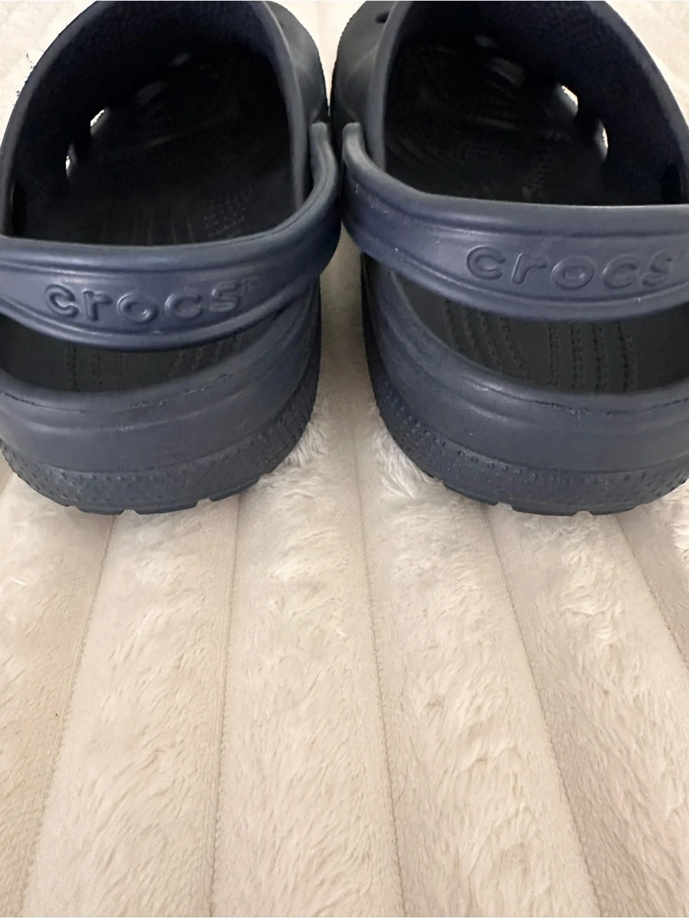 CROCS Classic Comfort Slip-On Navy Clogs Mules with Adjustable Heel Strap W11 M9